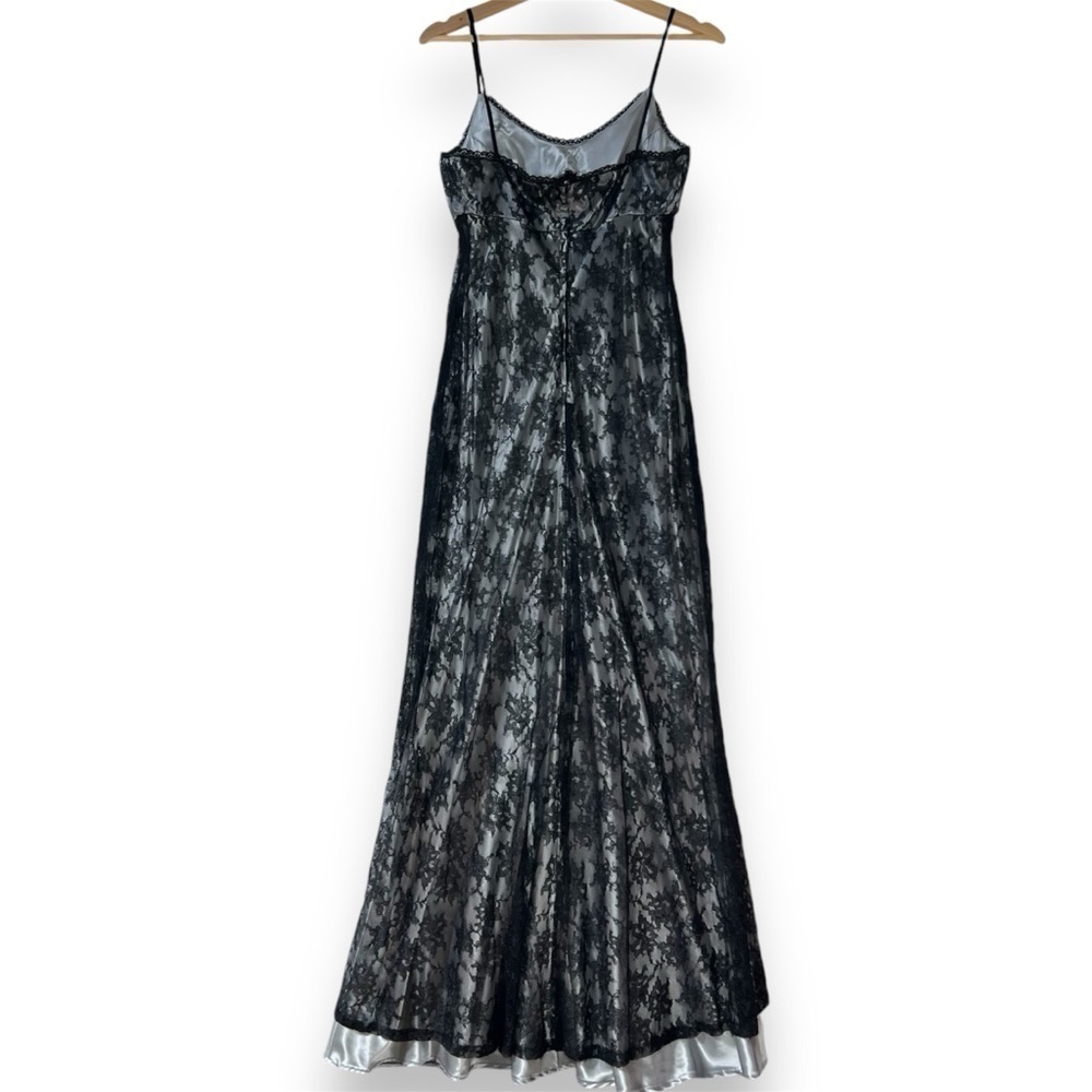 Vintage Alfred Angelo Floral Lace Slip Dress Womens 5/6 Formal Whimsigoth Witchy - Picture 2 of 9